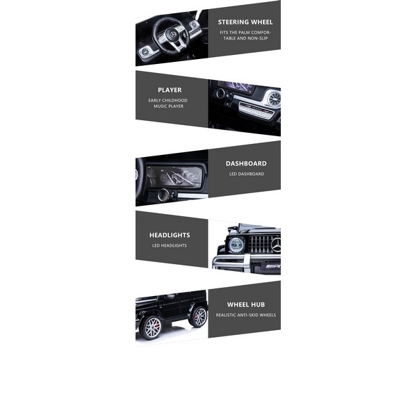 Продукт Двуместен акумулаторен джип Mercedes-Benz G63 AMG Licensed 24V,MP3, с меки гуми и кожена седалка, 4X4 - 0 - BG Hlapeta